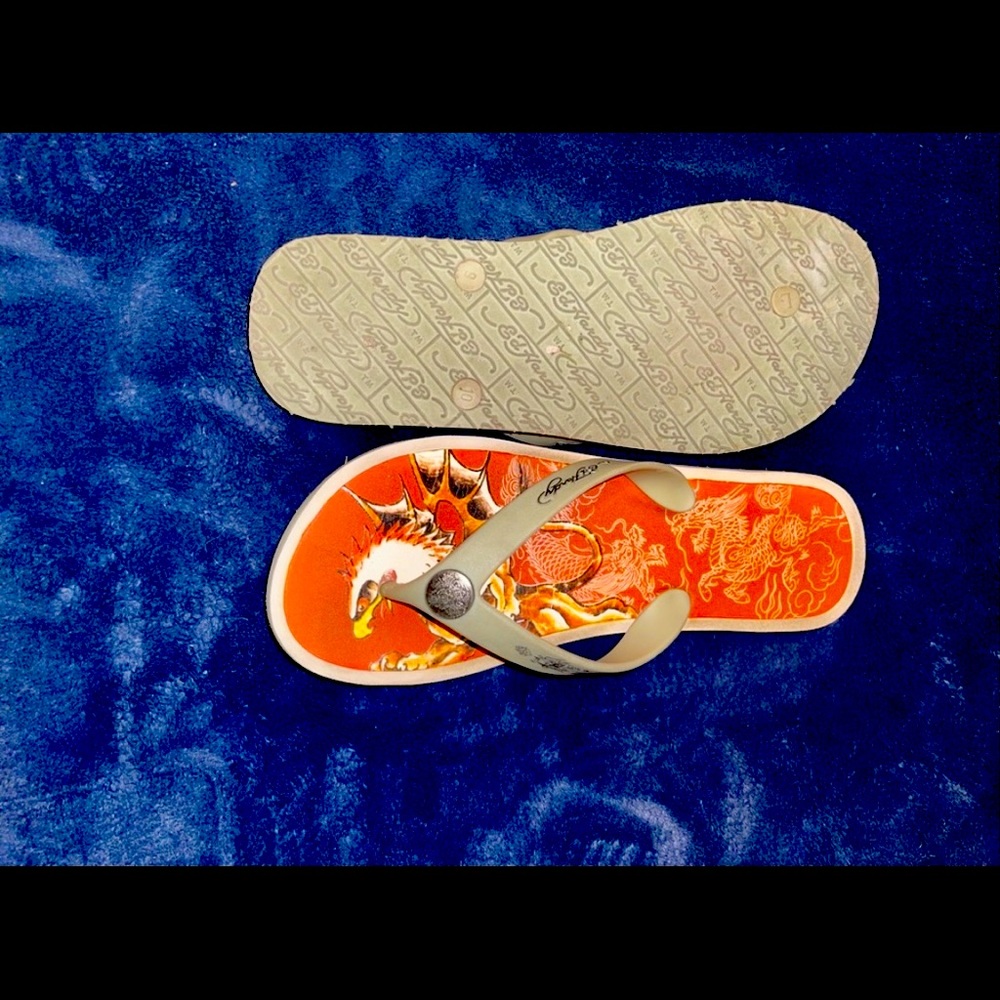 Ed Hardy flip flops